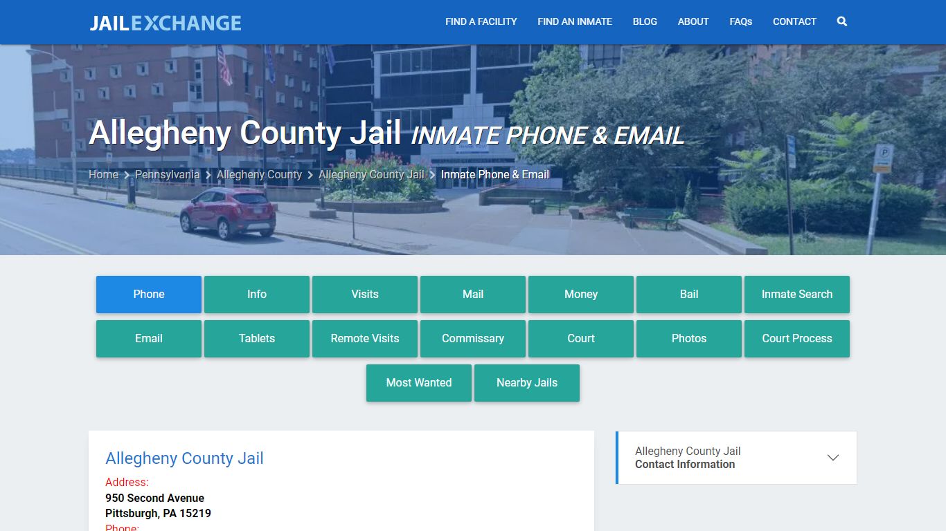 Inmate Phone - Allegheny County Jail, PA - Jail Exchange
